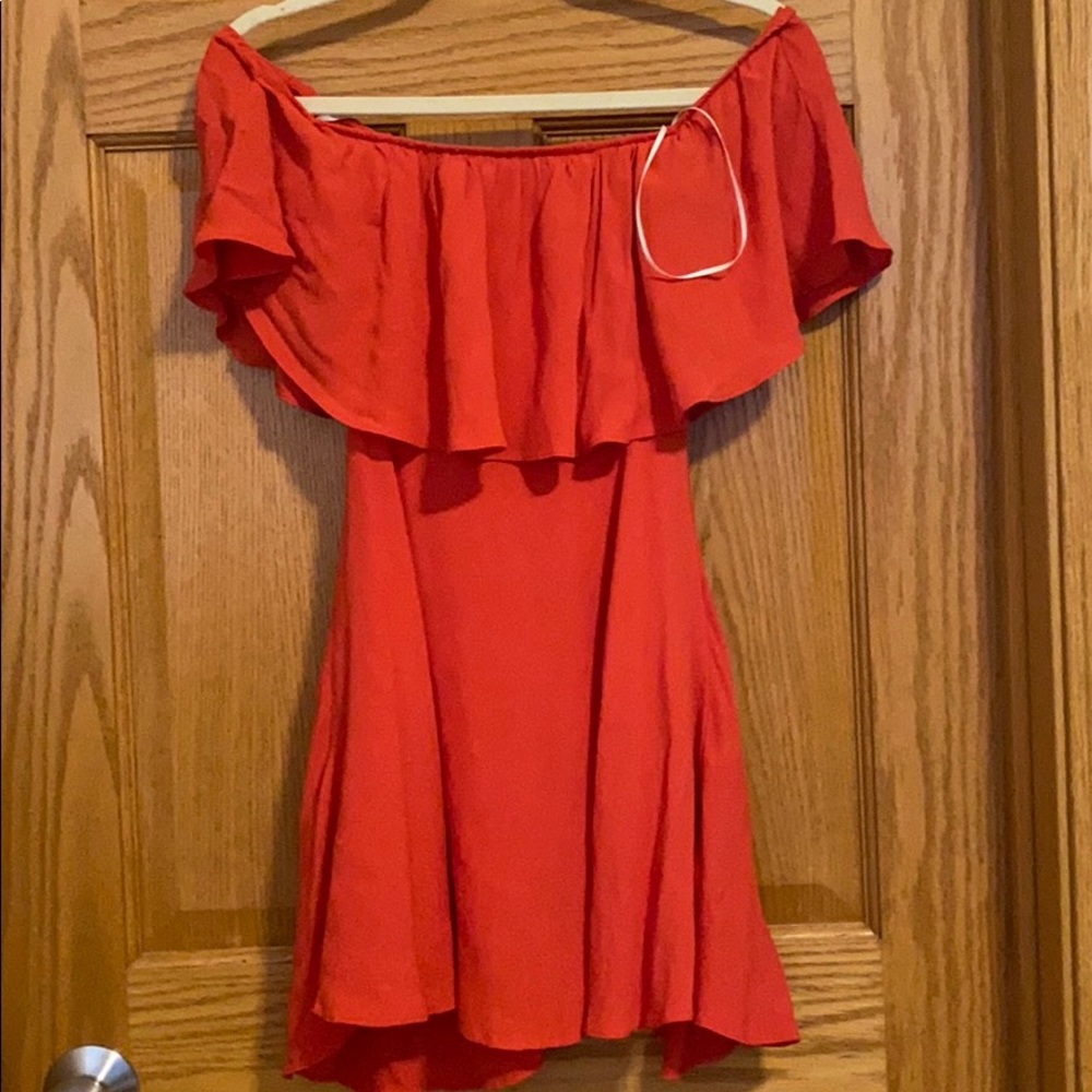 off shoulder mini dress